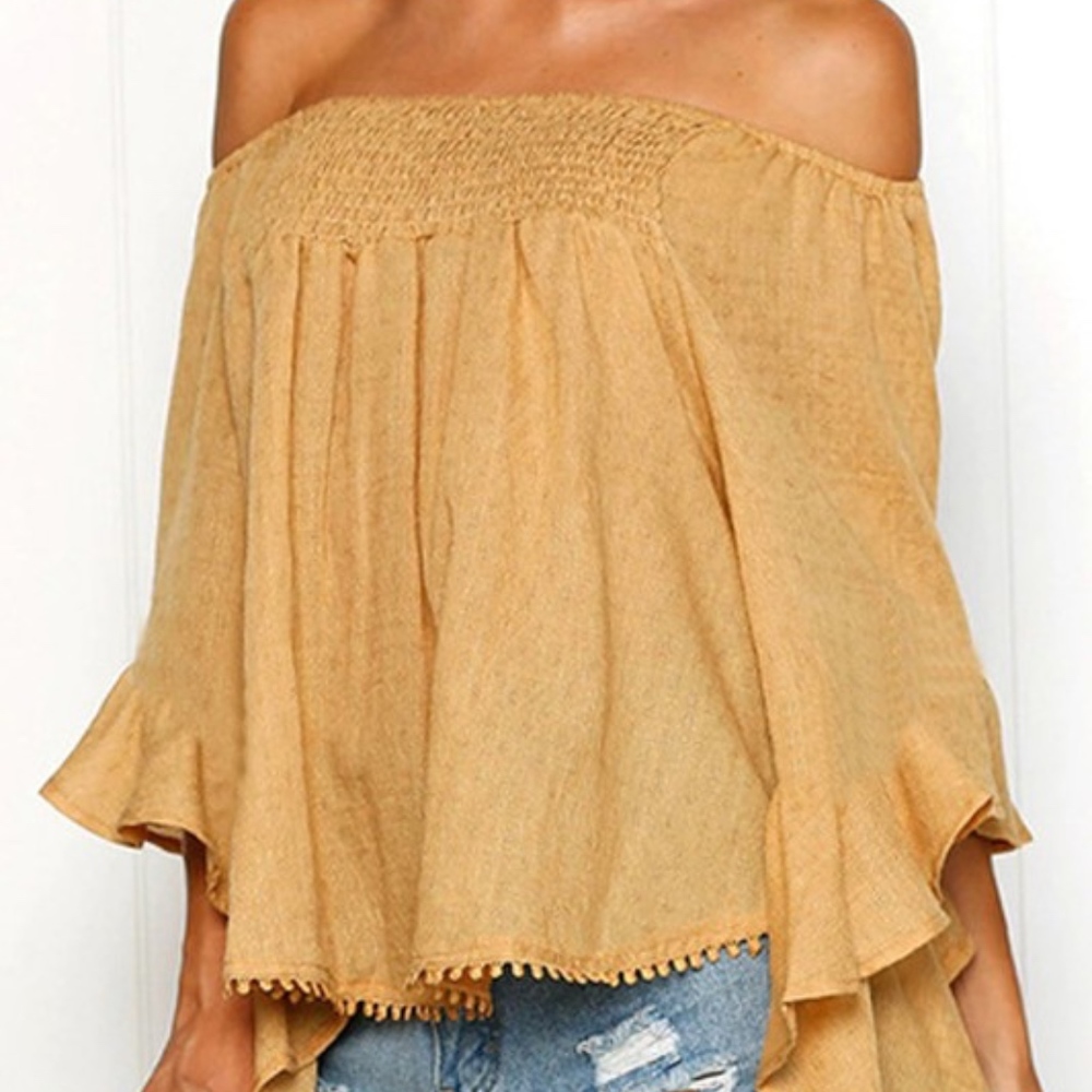 Golden Smock Top - Picture 3 of 5